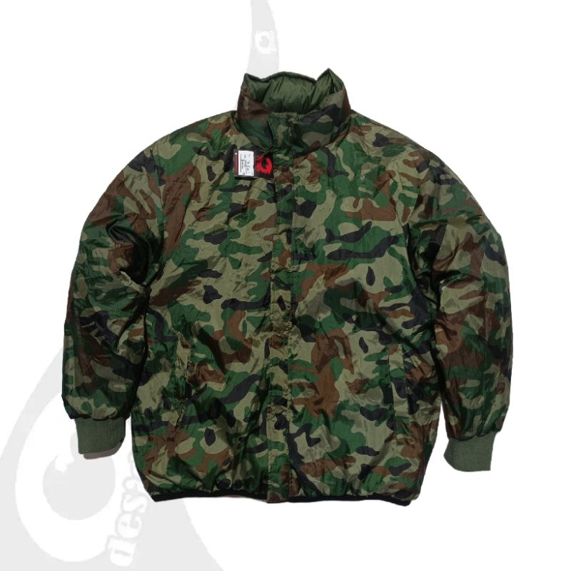 jaket camo bulu angsa down bolak balik