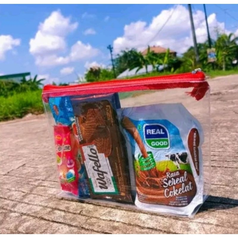 Pouch Makeup Tas Mika Transparan Make Up Kosmetik