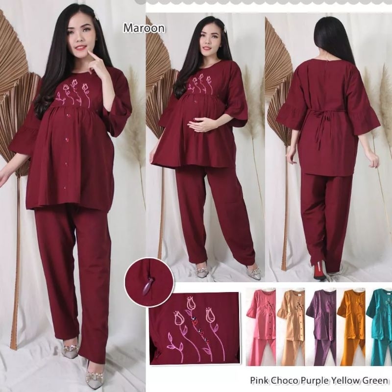 SETELAN BAJU IBU HAMIL CELANA PANJANG - ONE SET IBU HAMIL - JUAL BAJU IBU HAMIL - BAJU IBU HAMIL MOD