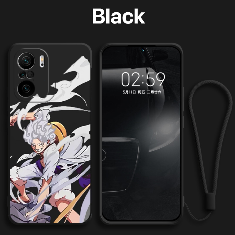Case Xiaomi POCO F3 ONE PIECE LUFFY NIKA GEAR 5 FREE TALI LANYARD Softcase Silicone Square Gambar SC