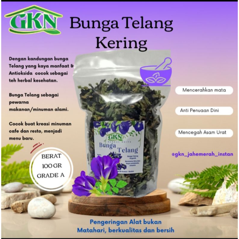 

Teh Bunga Telang Kering-100gr Berijin Pirt