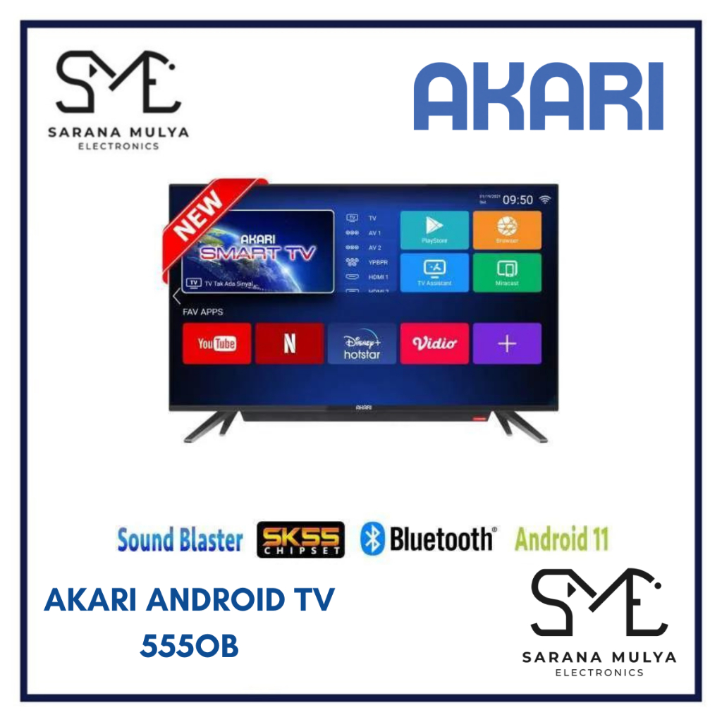 AKARI ANDROID TV LED AT555OB - 50INCH ANDROID TV LED
