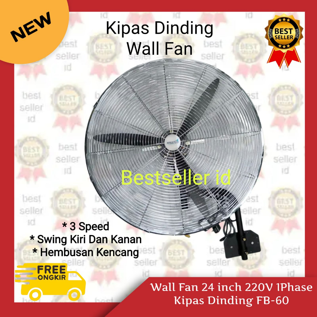 Wall Fan 24 Inch / Industrial Kipas Angin Dinding 24" 220V WESTCO