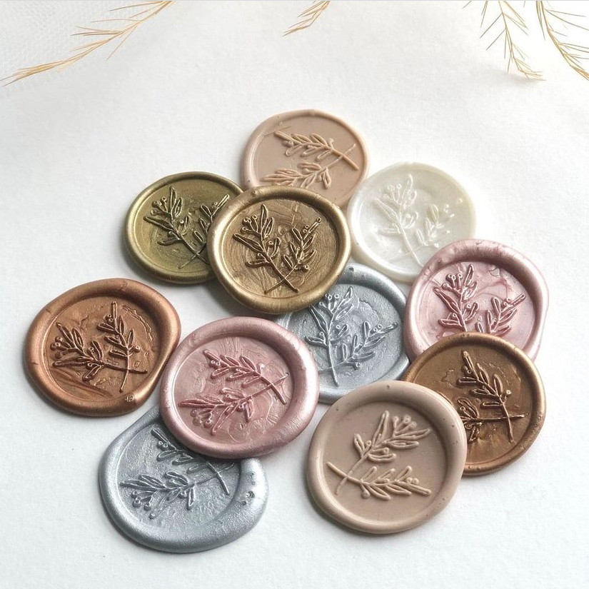 

MAVEN 1 Pieces Wax seal coinbulat sticker instan segel vintage undangan / DIY Hampers / Wax Octagon GUN