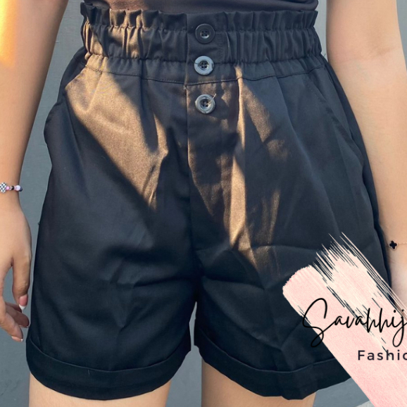 SHORT PANTS BUTTON 6859 / CELANA PENDEK BAHAN KATUN