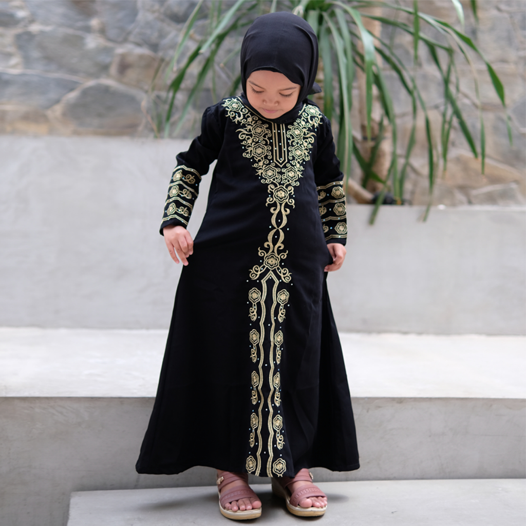 ABAYA ANAK BEST SELLER FREE PASHMINA Gallery Exclusive Abaya Hitam Gamis Anak Bordir Abaya Anak Anak