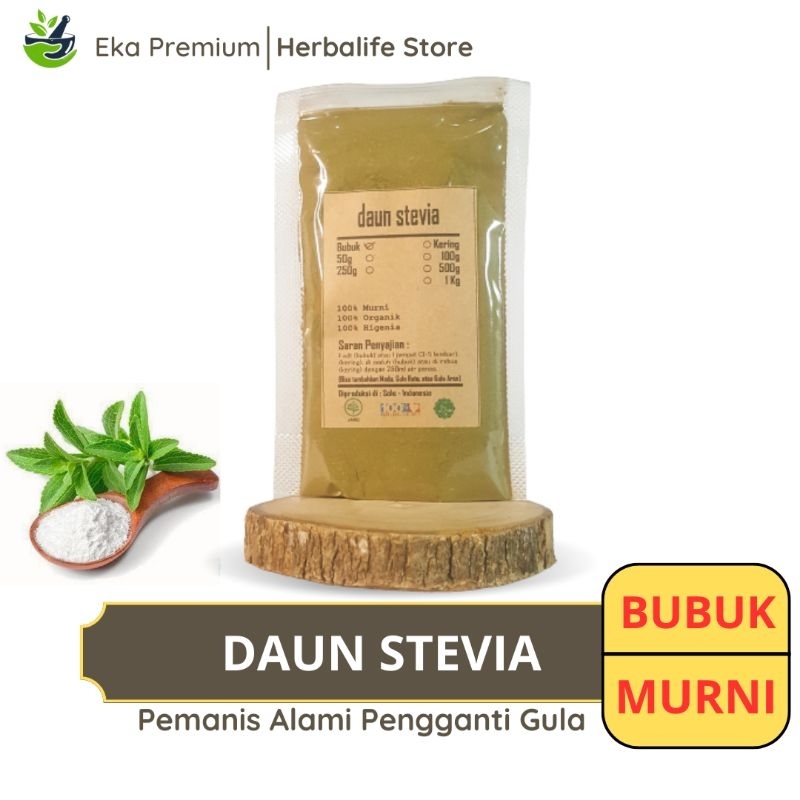 

DAUN STEVIA BUBUK Kering Asli Pemanis Alami Pengganti Gula Ramuan Rempah Herbal Murni Jamu Minuman Tradisional Simplisia Stevia Rebaudiana