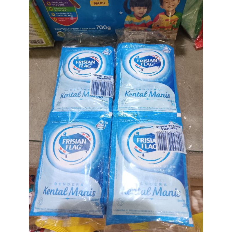 

frisian flag susu kental manis putih renceng isi 6 sachet