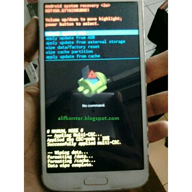 lcd ts hp Samsung green 2 SM G7102 ORI cabutan normal