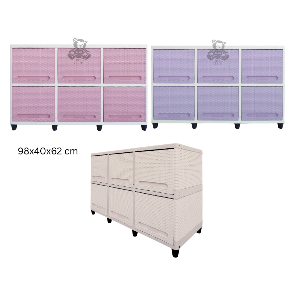 Lemari Plastik Club Flip Triple susun 2 Pintu 6