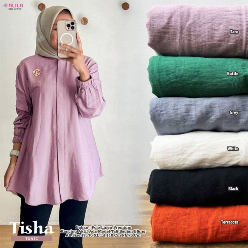 100% ORI Tisha tunik by alila | ld110 pb76, atasan blouse tunik