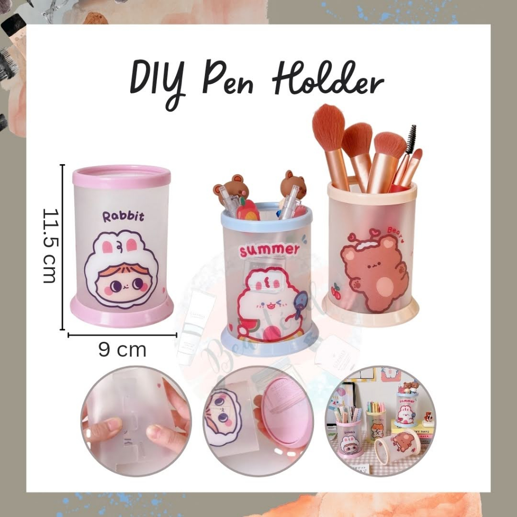 

Tempat ATK Kotak DIY Penyimpanan Pensil Pulpen Pena Alat Tulis Kantor Sekolah Anak Model Karakter Lucu Unik DIY Pen Holder Untuk Hadiah Souvenir