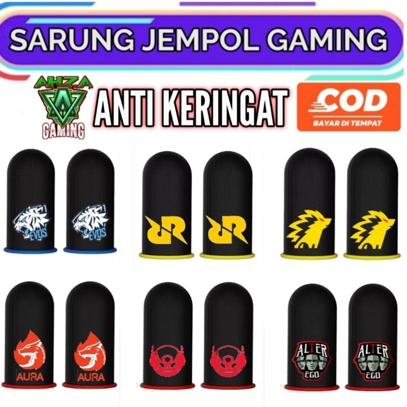 VIRAL Sarung Jempol Game EVOS ONIC ROG RRQ Sarung Jari Jempol Gaming Ml Ff Pubg Anti