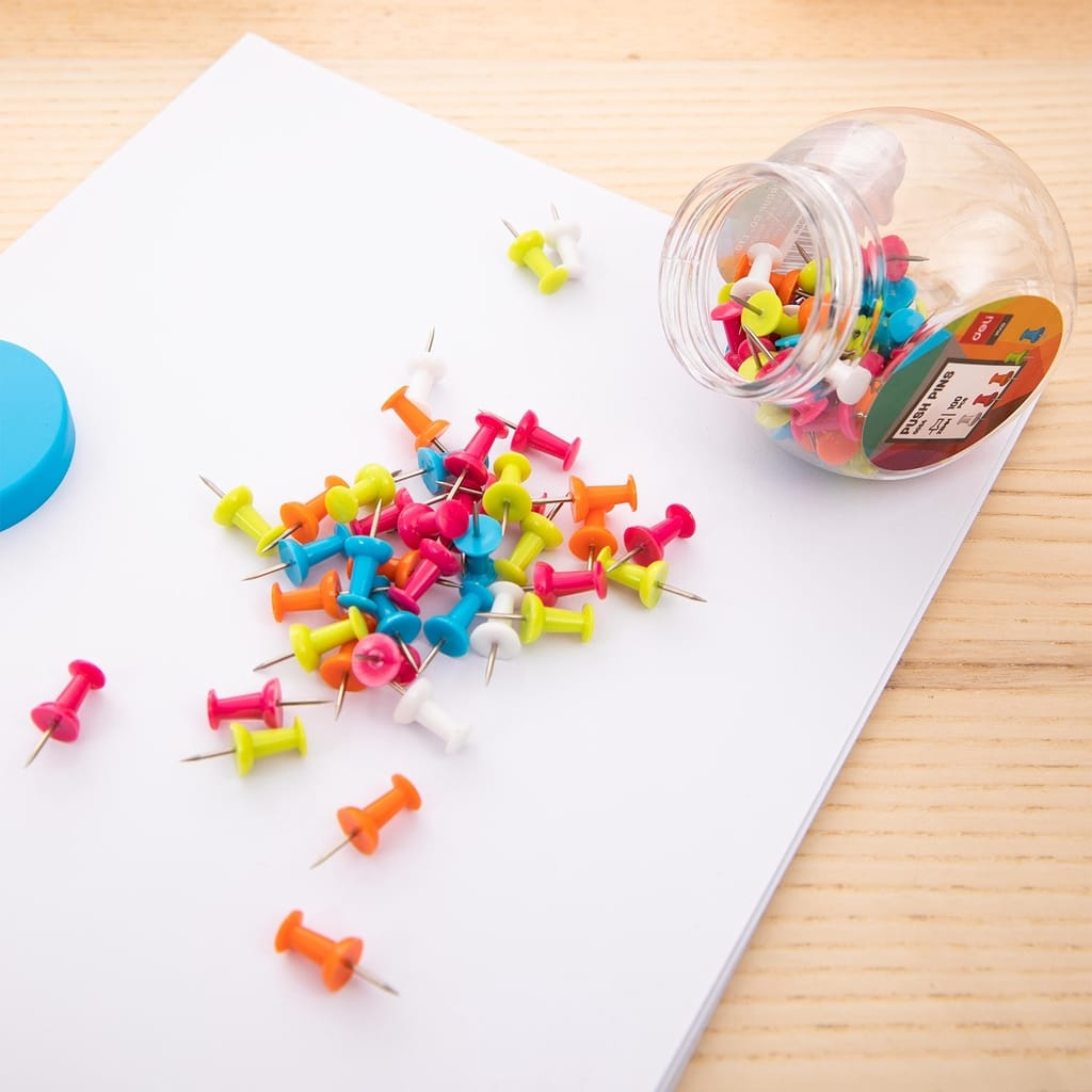 

Deli Push Pin / Paku Pin Kertas Isi 100 pcs 23mm 0054 DELI