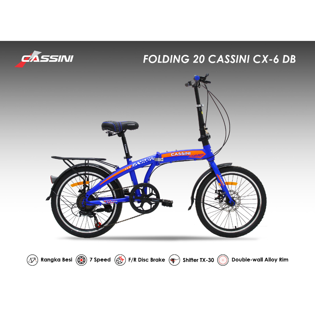 SEPEDA LIPAT CASSINI CX-6 DB UKURAN 20 INCH