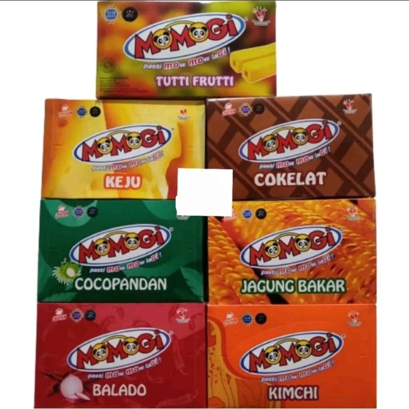 

Momogi Snack Rasa Coklat / Momogi Jagung Bakar / Momogi Keju Box isi 20 pcs