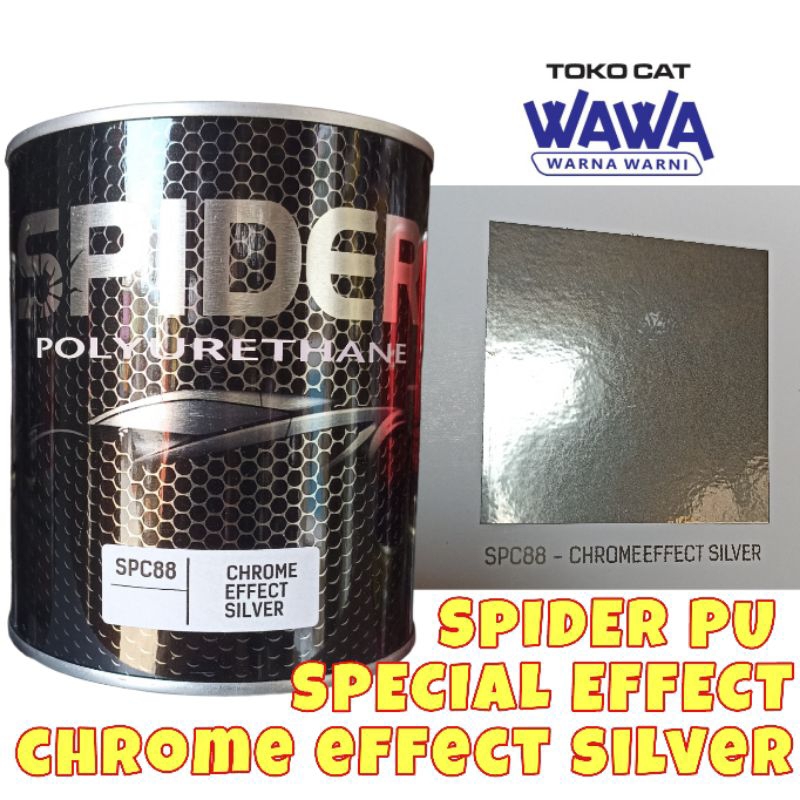 cat chrome PU spider black chrome silver chrome 200gram/ecer repack versi spray