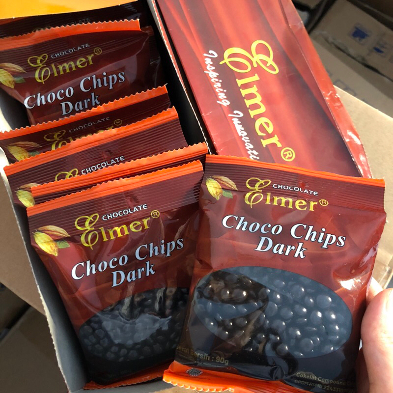 

Elmer Choco Chips Dark 90gr / Chocochips Saset 90gr / Coklat Chips 90gr