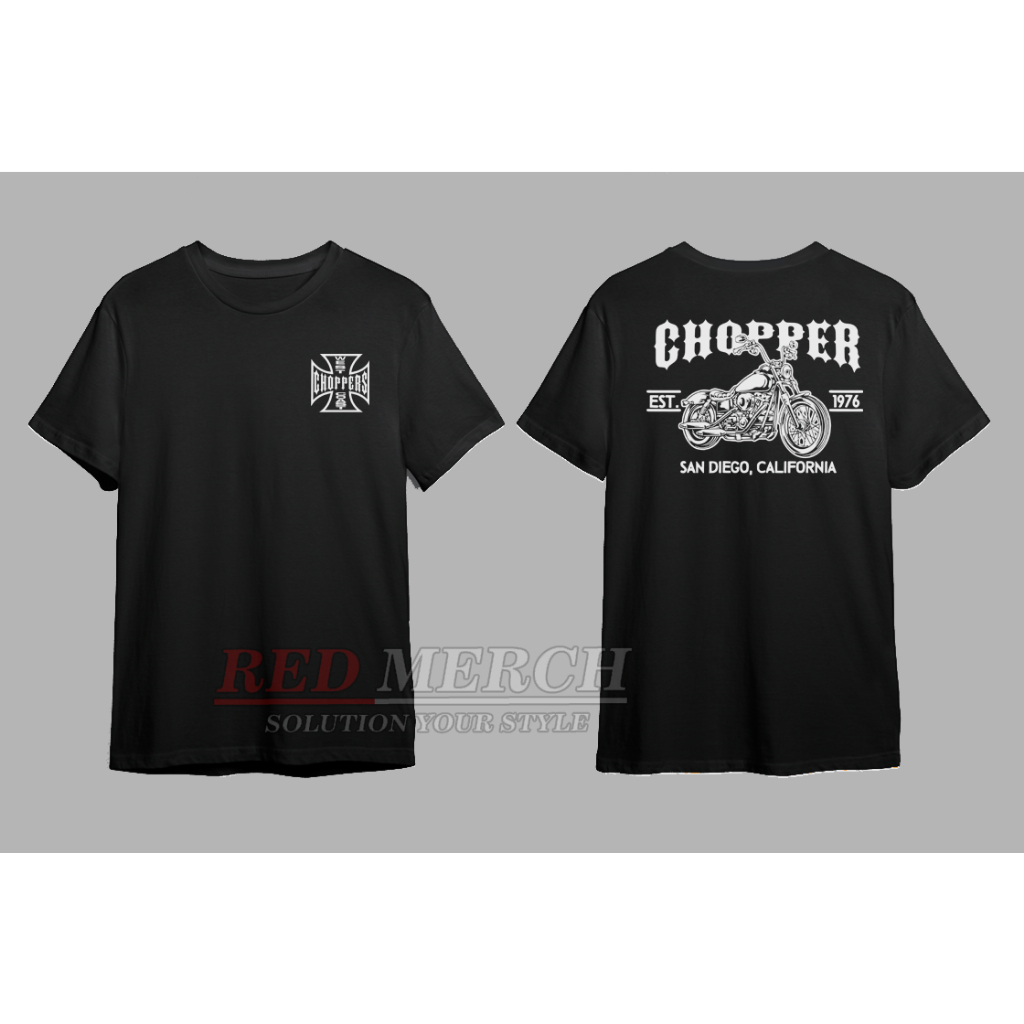 BAJU PRIA WANITA WCC / KAOS ATASAN LENGAN PENDEK WEST COAST CHOPPER MOTORCYCLE