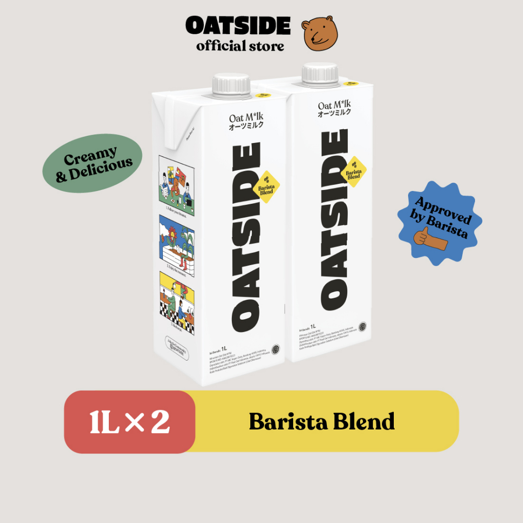 

OATSIDE Oat Milk Barista Blend 1L (2pcs) | Susu Oat