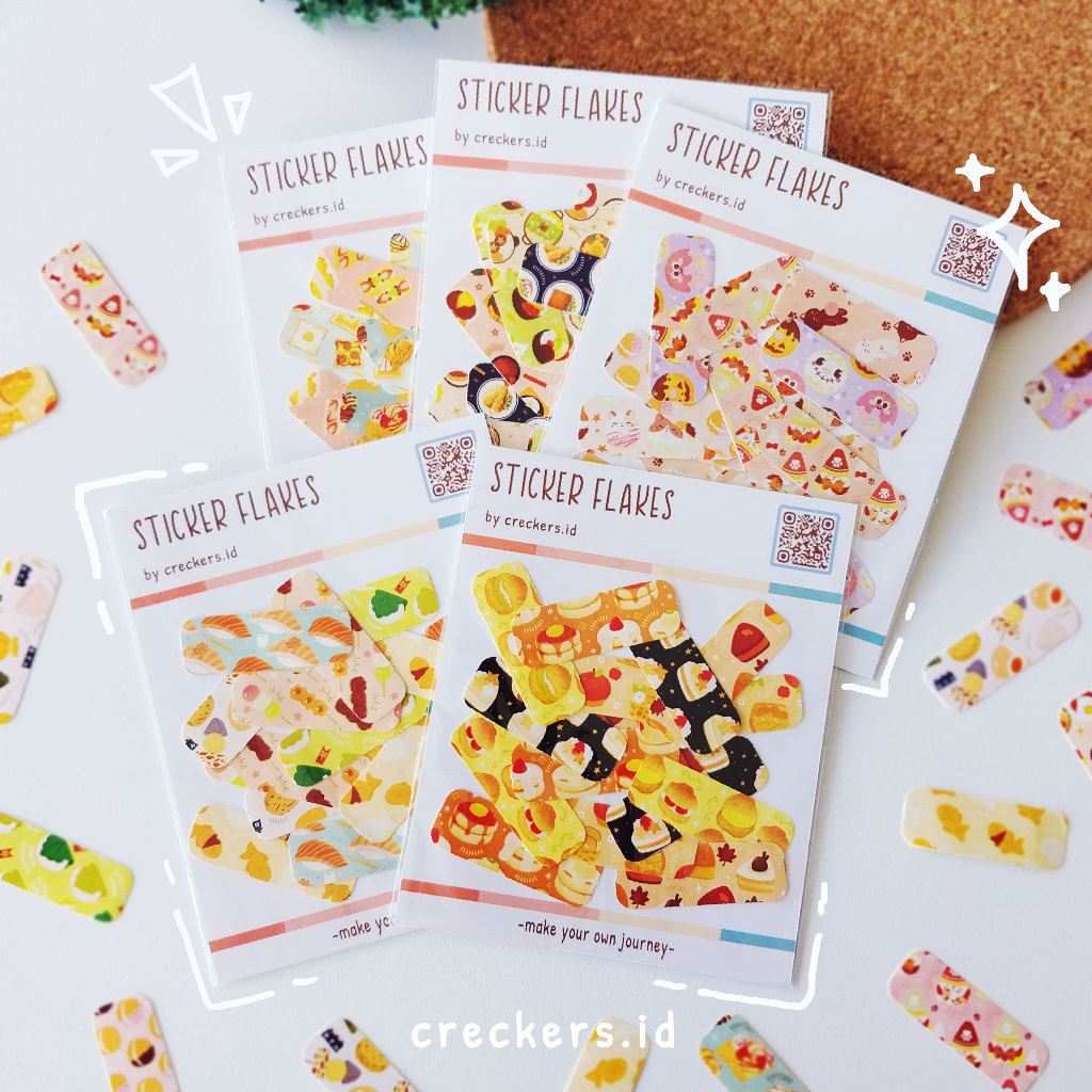 

[creckers.id] Sticker Strips Mirip Washi Tape Pengganti Washi Label Lucu