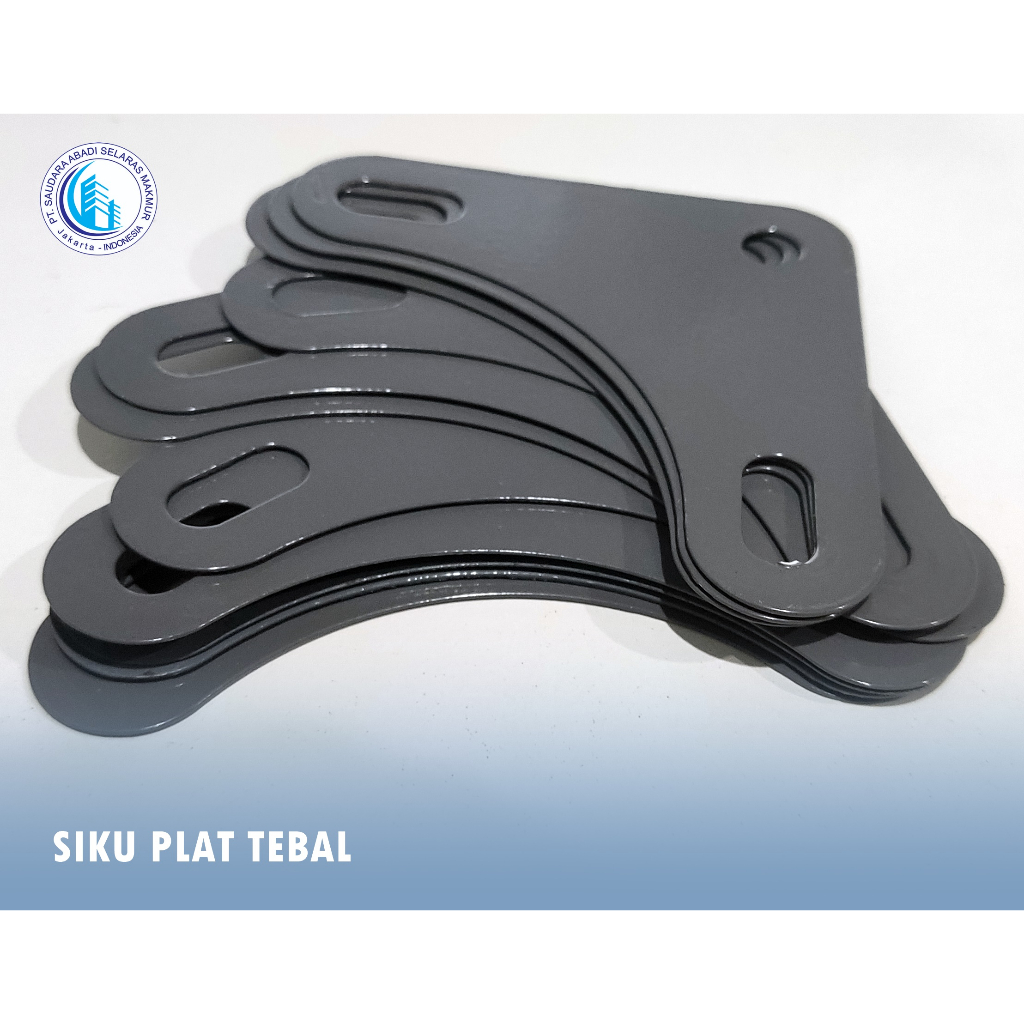 Plat Siku Lubang / Segitiga Rak Besi (Tebal)