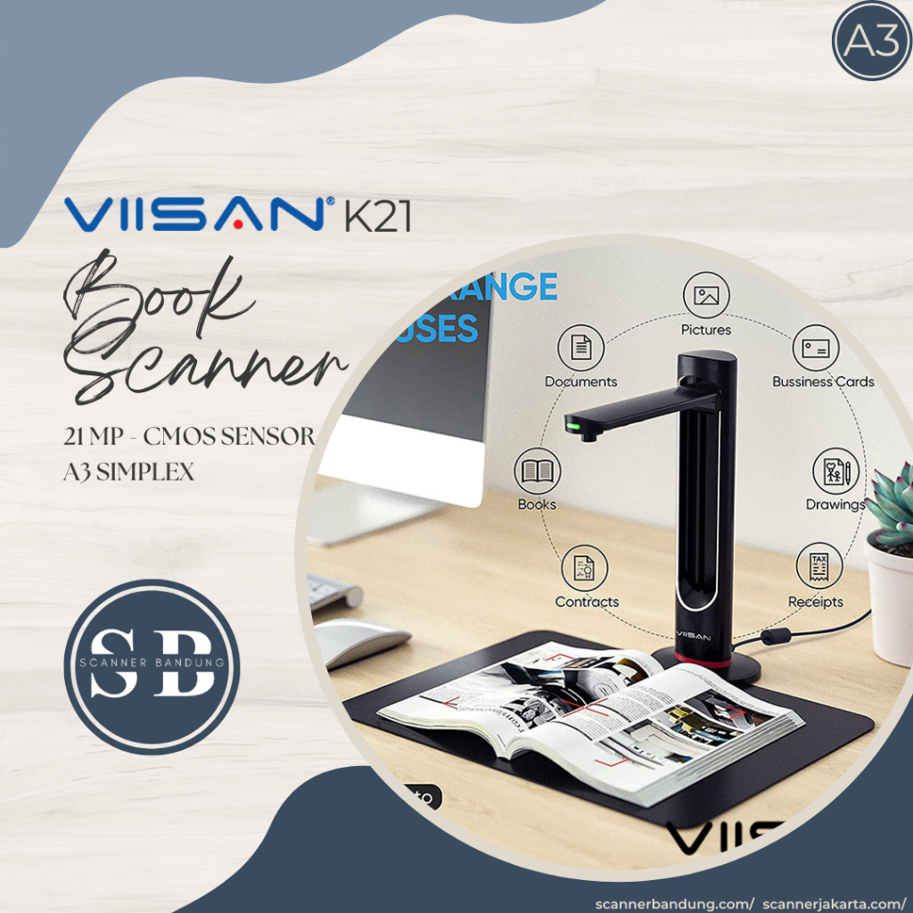 Scanner VIISAN K21 - Scanner Buku A3