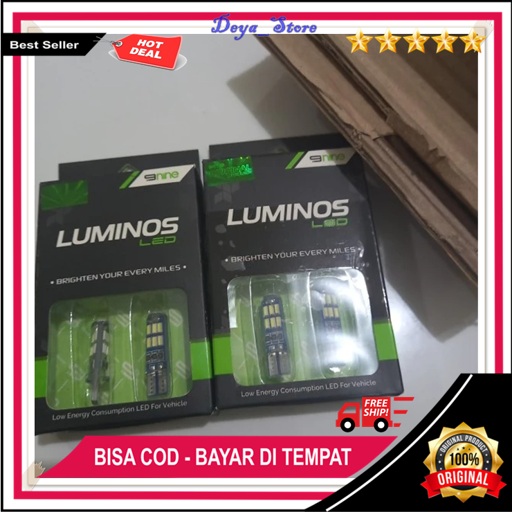 Lampu LED Luminos 15 Titik Lampu Senja Kota T10 Original LUMINOS LED Kuning High Quality ORI