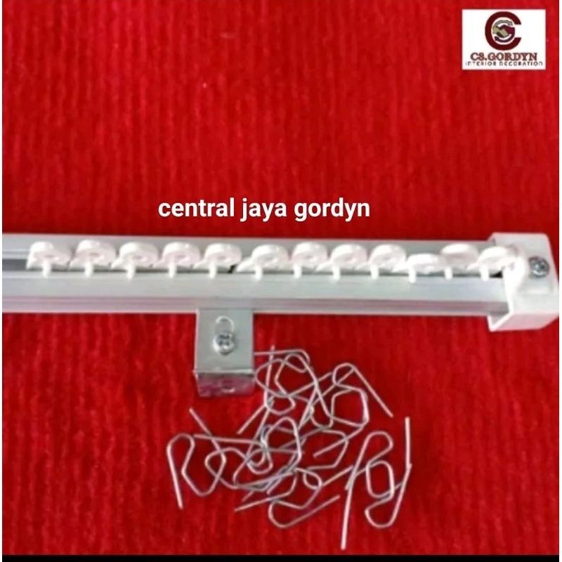 batang rel gorden kotak biasa fullset