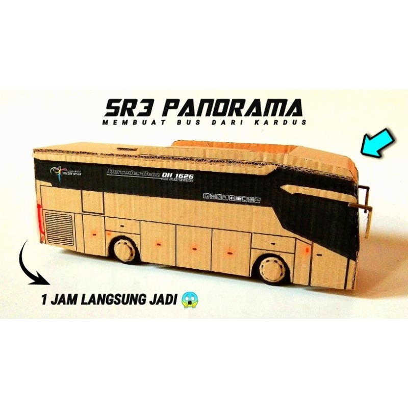 miniatur bus sr3 dari kardus