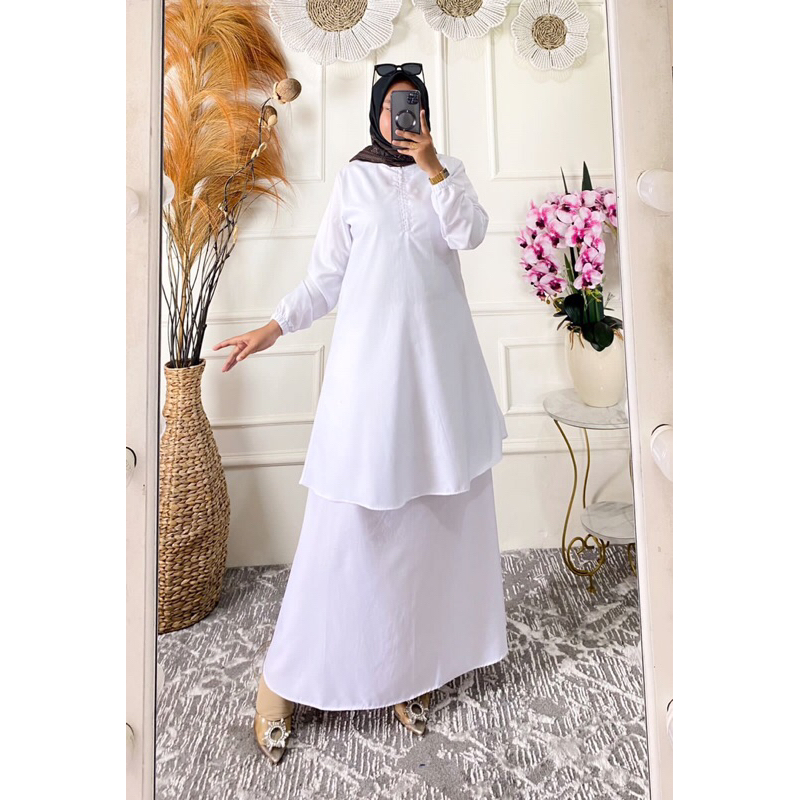 gamis toyobo / gamis dinkes / full toyobo / gamis putih toyobo