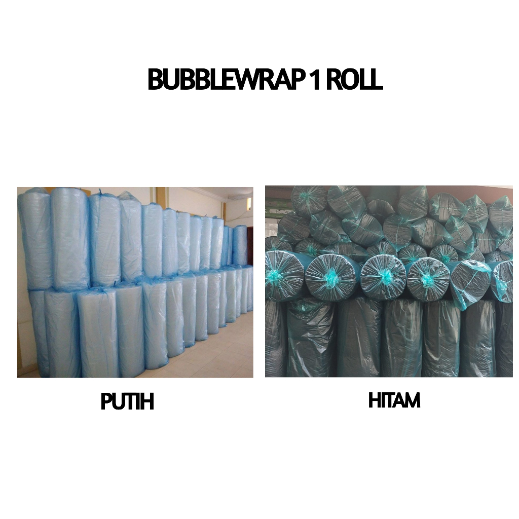 

Bubblewrap Putih Hitam Roll 125cm x 50 m Bubble Wrap Plastik Gelembung