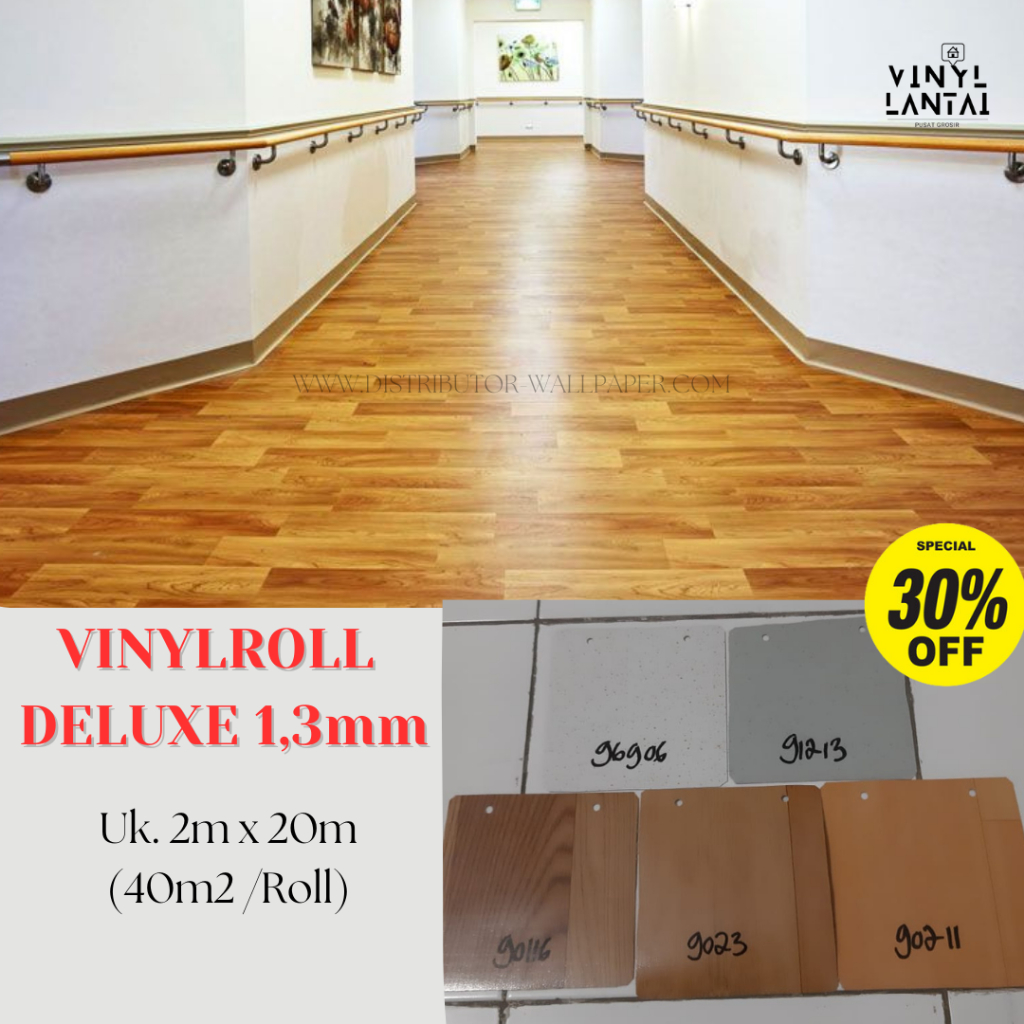 Vinyl Lantai Roll tebal 1,3mm - Lantai Vinyl Roll Deluxe 1,3mm