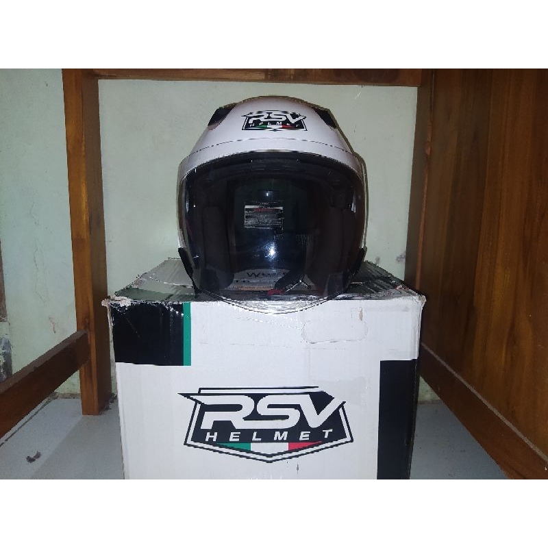 Rsv Sv300 half face putih glossy (baca deskripsi) #rsv #helmrsv #rsvhelmet #helmbekas #helm second #