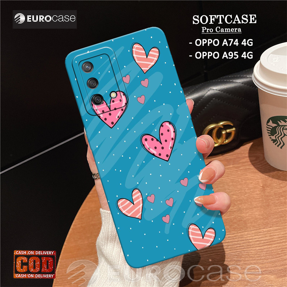 Casing Hp Oppo A74 4G / A95 4G - Fashion Case Love - Soft Case Hp Oppo A74 4G / A95 4G - Kesing Hp O