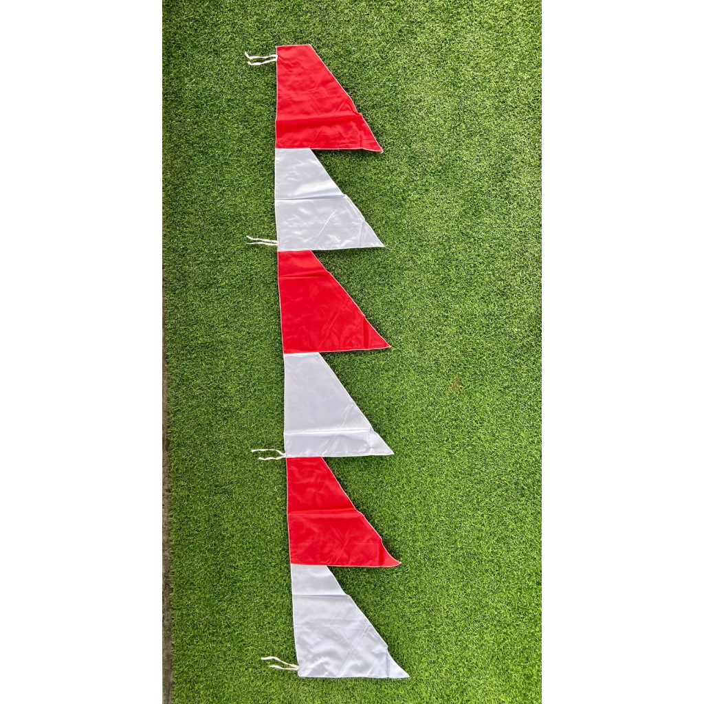 UMBUL UMBUL MERAH PUTIH ZIG ZAG / UMBUL UMBUL WARNA 6 - 10 GELOMBANG