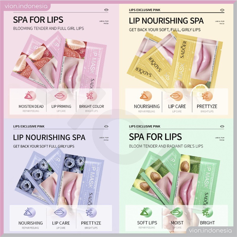 SADOER Lip Mask Plant Series Masker Bibir Korea