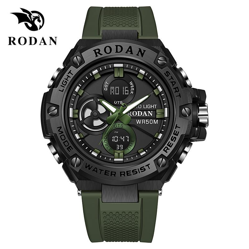 RODAN 8001 JAM TANGAN PRIA TAHAN AIR 30M DOUBLE TIME FREE BOX SPORT WATCHES