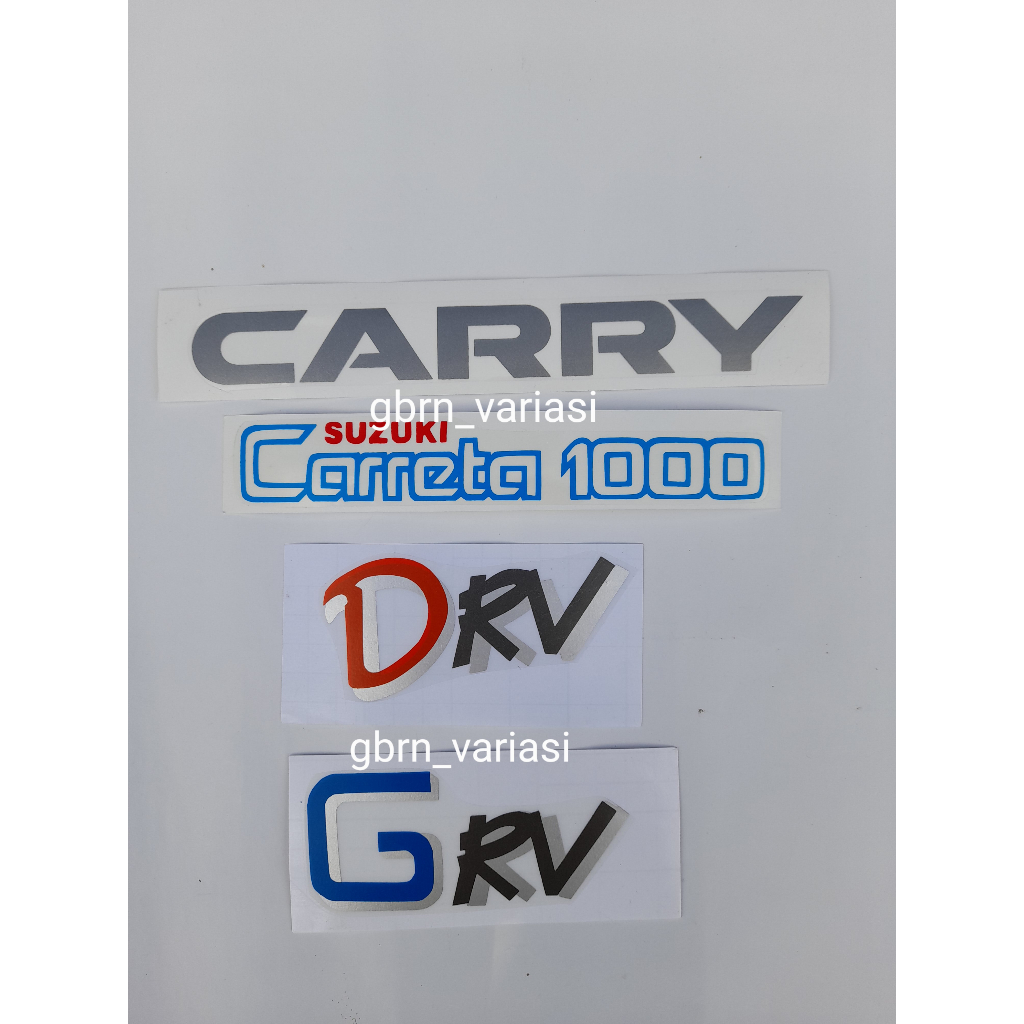 Stiker Tulisan Suzuki Carry Carreta 1000 Grv Drv / stiker pintu Suzuki Carry Carreta drv grv