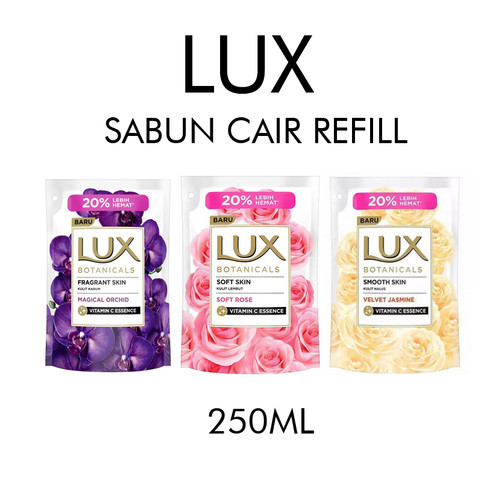SABUN LUX CAIR REFILL 250 ML RANDOM PURPLE SOFT SABUN MANDI