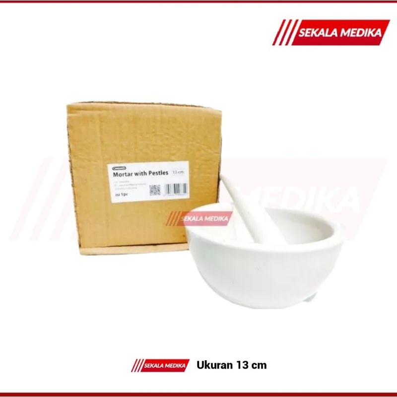 Mortar Stamper 13 Cm Lumpang Alat Penumbuk Obat Mortar Pestle