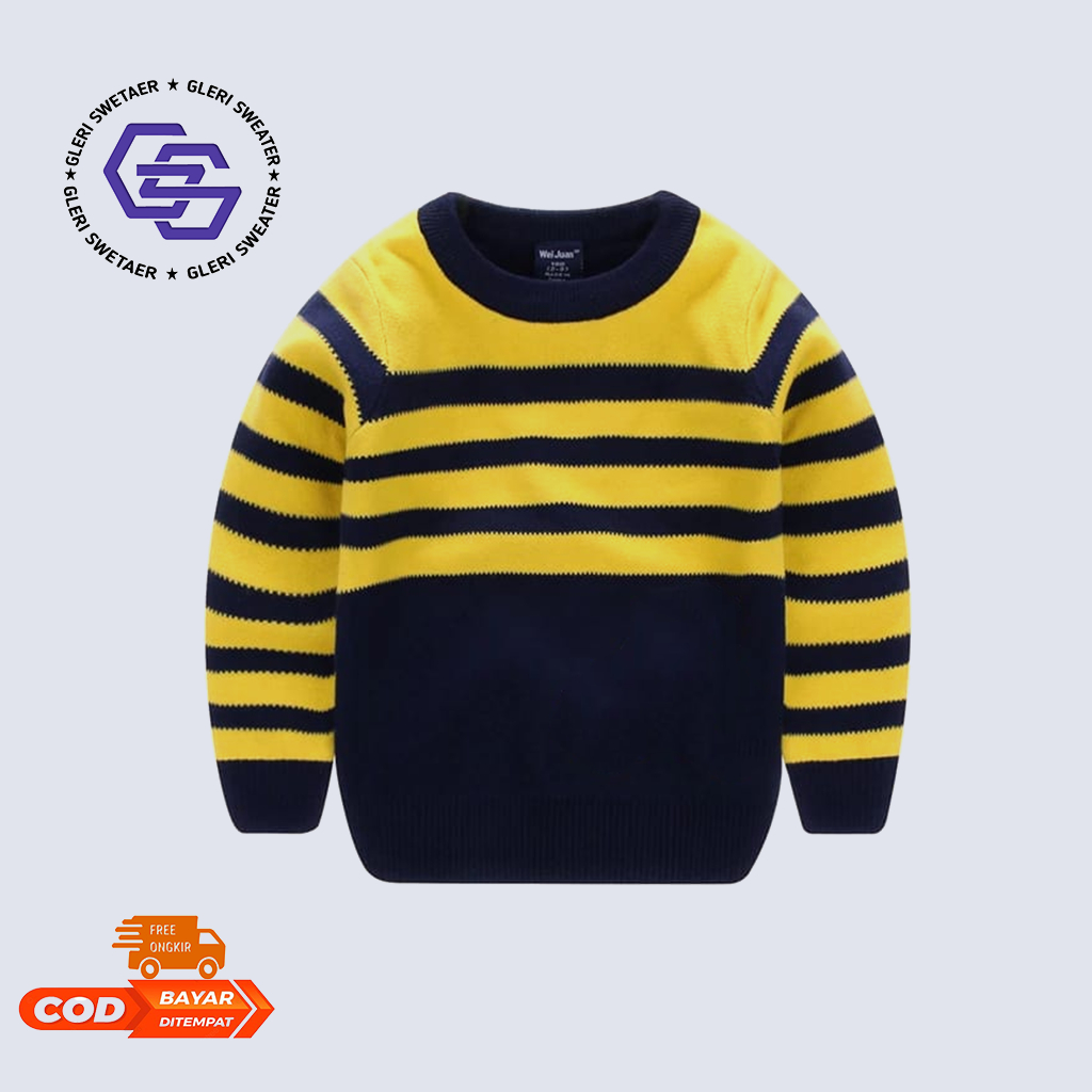 Sweater Rajut Anak Laki Laki Usia 4-9 tahun Atasan Rajut Anak TK SD CrossKids Bahan Tebal Premium Quality