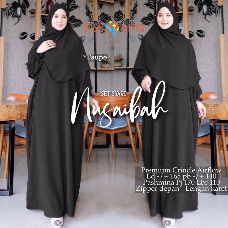 dress wanita nusaibah syari by Rissditya
