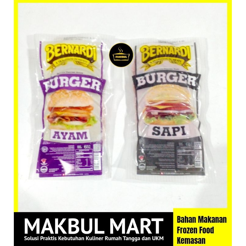 

Bernardi Burger Sapi, Ayam Premium isi 6