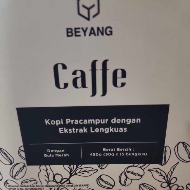 

Beyang Caffe Kopi pracampur dengan ekstrak lengkuas