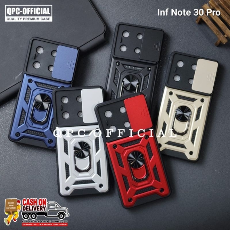 Infinix Note 30 Pro Case ARMOR SLIDE PROTECT KAMERA Case Robot Slide Kamera + RingStand Case Infinix