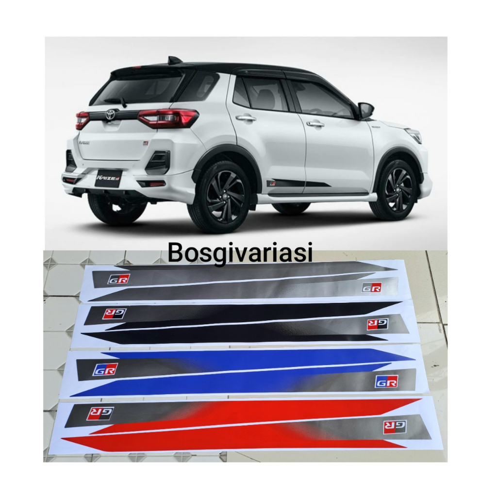 Stiker body samping mobil Raize Rocky GR / Sticker GR Raize Rocky / Stiker raize GR sport /raize roc