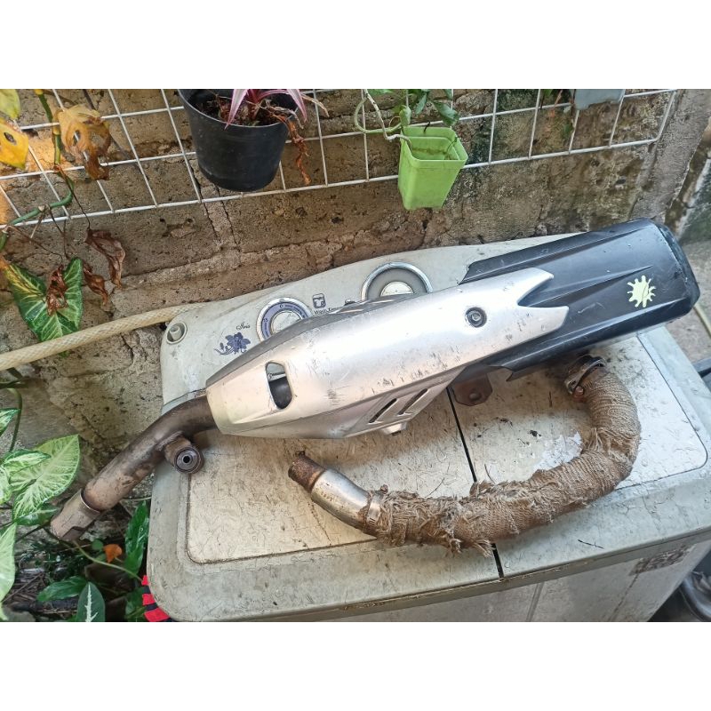 Knalpot scorpio skorpio z 225cc z 225 yamaha New original ori copotan standar kelengkapan seperti di