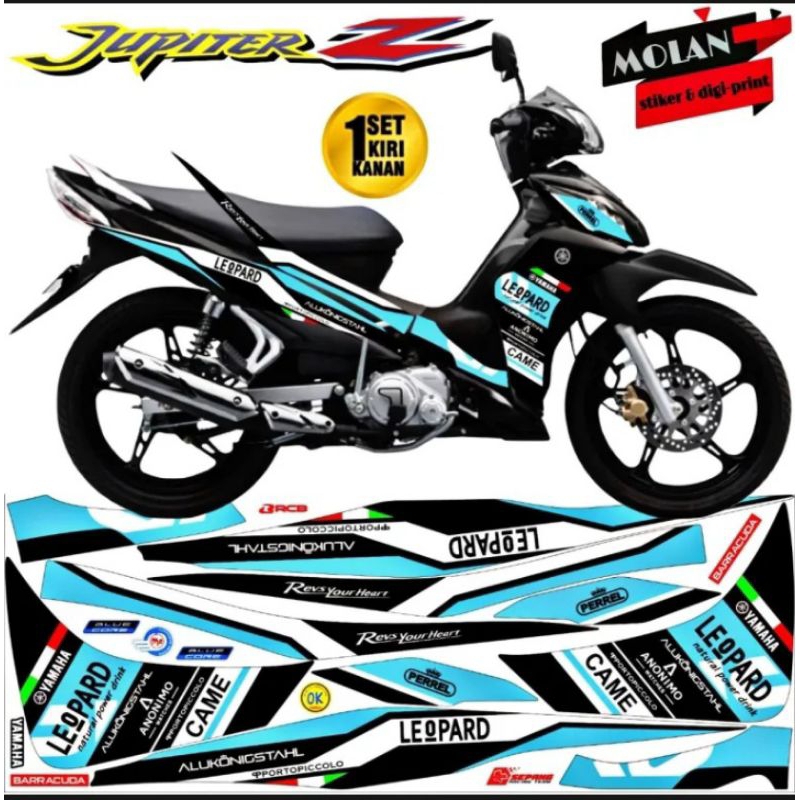 Decal Sticker Striping Variasi Jupiter Z Robot 2010-2013 FIAT MOTO GP⁴/Jupiter Z 2010 /Jupiter Z 201