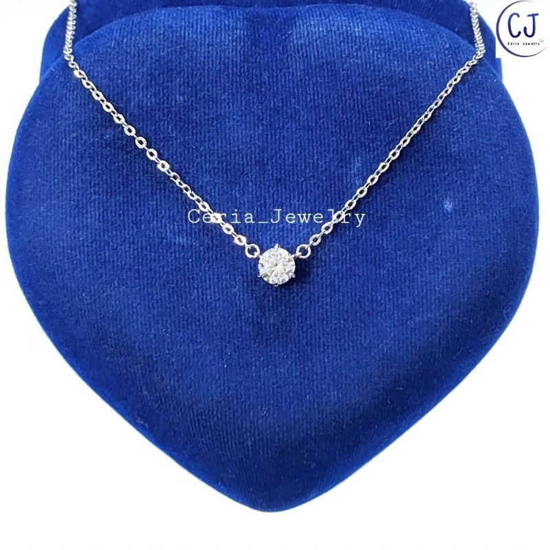 Kalung Nagita Slavina Perak Asli Silver 925 Lapis Emas Putih Rantai Nori Ukir - Kalung Anti Karat